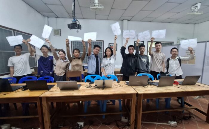 Learning English and computer skills in Luang Prabang Laos